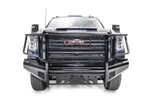 2020-2022 GMC 2500-3500 HD Black Steel Front bumper w/ full grill guard