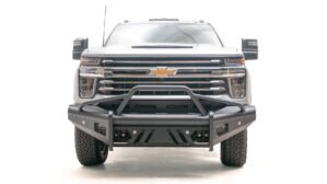 2020-2023 Chevy 2500-3500 HD Black Steel Elite front pre-runner guard w/ tow hooks