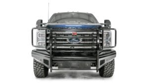 2023-2024 Ford Super Duty F250-F350 Black Steel Front Bumper w/ Full Grill Guard