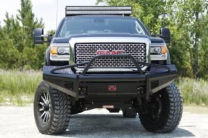 2011-2014 GMC HD Front Ranch Bumper w/ Pre-runner Guard (2500 – 3500) w/ Tow Hooks
