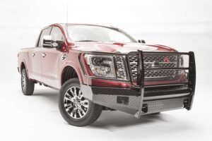2016-2020 Nissan Titian XD Black Steel Full Grill Guard w/ Tow Hooks