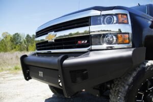 2007.5-2010 Chevy HD Front ELITE Ranch Bumper w/ No Guard(2500 – 3500) w/ Tow Hooks