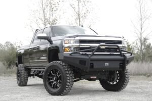 2015-2019 Chevy HD Front ELITE Ranch Bumper w/ Pre-runner Guard (2500 – 3500) w/ Tow Hooks