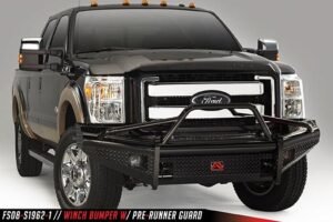 2008-2010 Ford Super Duty Front Ranch Bumper w/ Pre-runner Guard (F250 – F350) w/ Tow Hooks