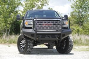 2015-2019 GMC HD Front ELITE Ranch Bumper w/ Full Guard (2500 – 3500) w/ Tow Hooks