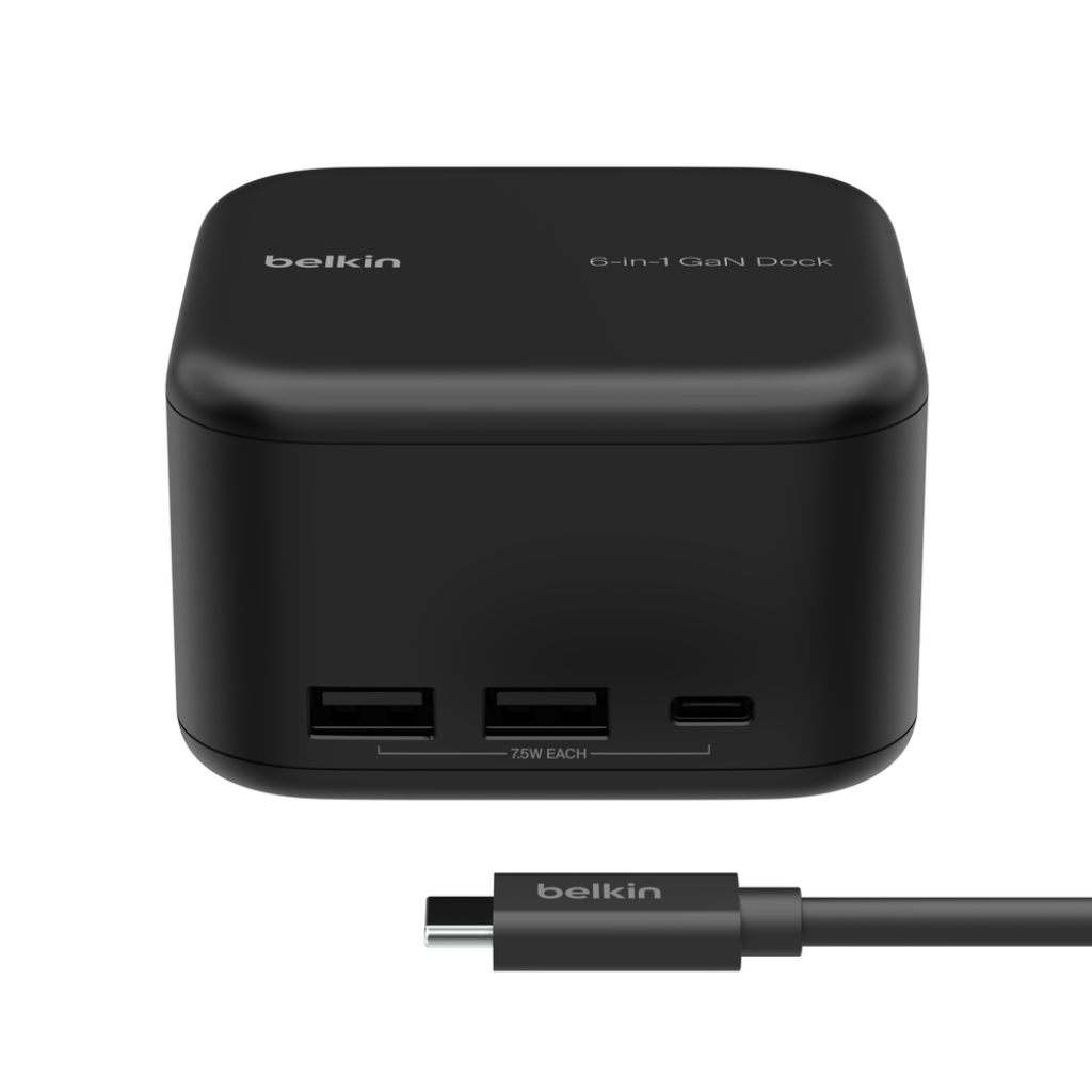 Belkin Connect USB-C 6-in-1 Core GaN Dock 130W - High-Speed USB-C Hub