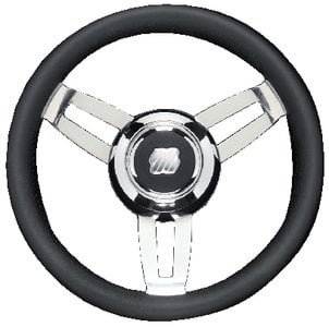Uflex – Morosini Steering Wheels – Black Poly – Chrome – MOROSINIUCHB
