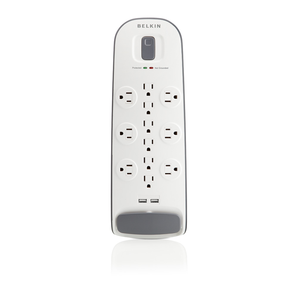 Belkin 12 Outlet Surge Protector with Dual USB-A Ports - Power Strip for Home & Office