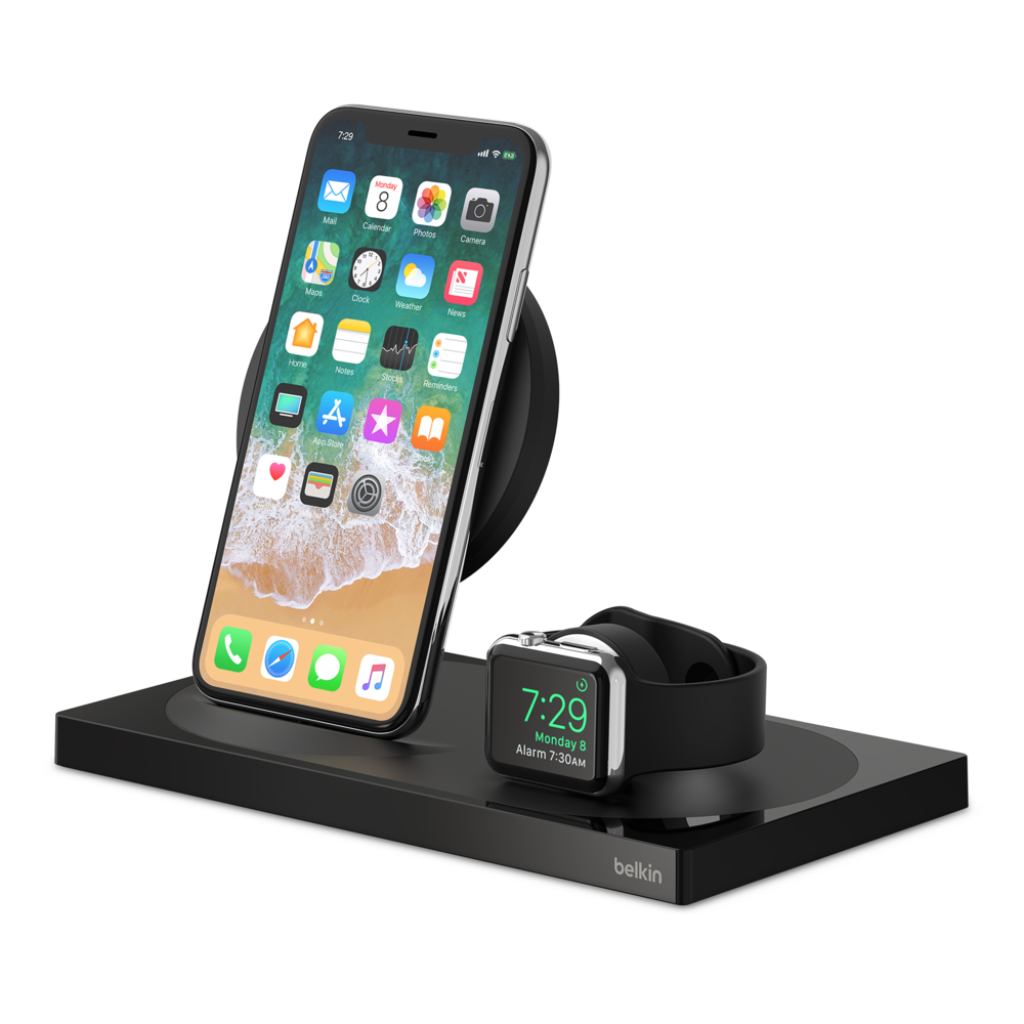 Belkin BoostUp Wireless Charging Dock: Refurbished Black iPhone & Apple Watch Charger