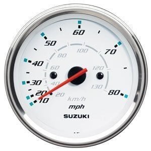 Suzuki – Speedometer – 0-80 MPH – White – 34100-93J13
