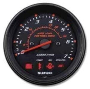 Suzuki – Tachometer w/Troll Mode Scale – Black – 34200-93J43