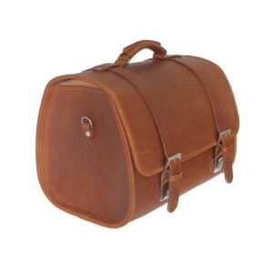 VESPA LEATHER TOP BAG – BROWN