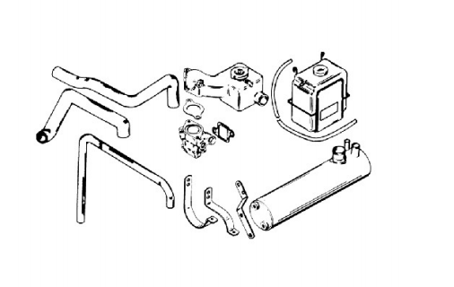 Mercury MerCruiser – Side Mounted Closed Cooling Kit – 1983-2016 MCM 120, 140,, 2.5 L & 3.0L/LX – 61086A11