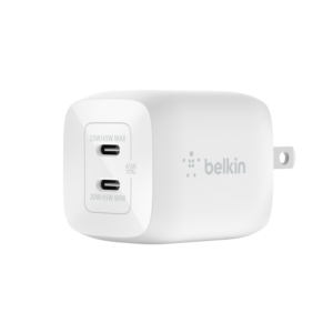 Belkin BoostCharge Pro Dual USB-C GaN Wall Charger with PPS 45W – Fast & Efficient Charging