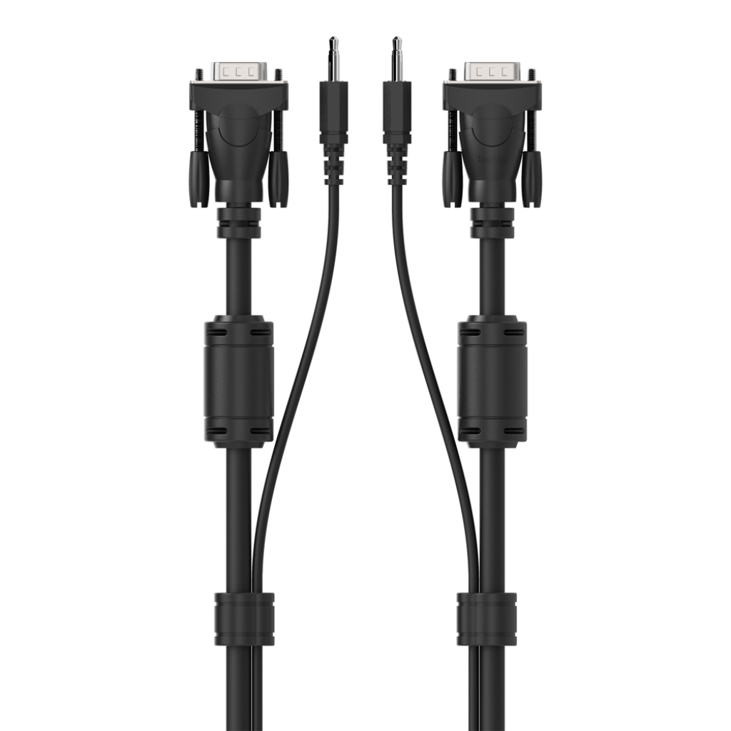 Belkin 6ft VGA/UXGA Monitor Cable with Audio - High-Resolution Display & Sound