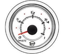 Mercury – Waste Level Gauge – White Face – 2-1/8 inch Diameter – 79-8M0052868