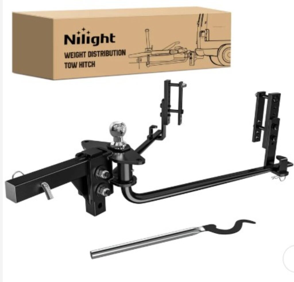800 lbs Round Bar Weight Distributing Hitches Kit with Sway Control