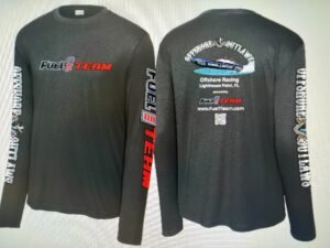 Fuel 1 Team Offshore Outlaws Long Sleeve Tee – All Sizes – White or Black