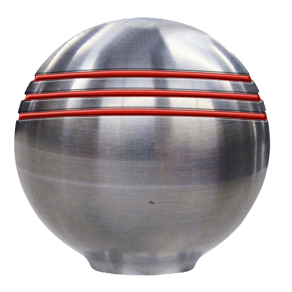 Schmitt & Ongaro Throttle Knob – 1-7/8″ – Red Grooves – 50044