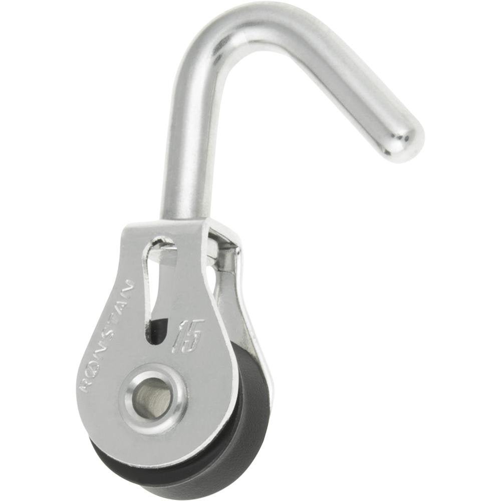 Ronstan Series 15 Ball Bearing Utility Block – Single, Swivel Hook Head – RF15180