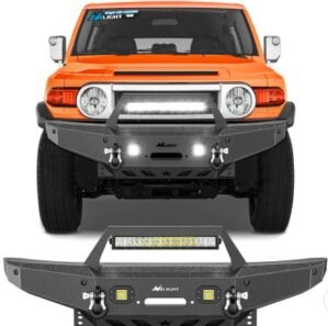 2007 2008 2009 2010 2011 2012 2013 2014 Toyota FJ Cruiser Front Bumper Winch Plate Offroad 120W Light Bar 18W LED Light Pods 2 D-Rings