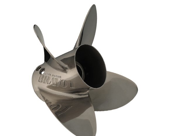 Mercury – Bravo I XS Pro Racing Propeller – 4-Blade – 150 to 300 HP Two Stroke – 15.25 Dia. – 31.5 Pitch – 48-8M0100109