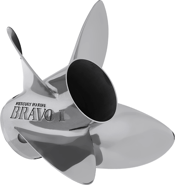 Mercury – Bravo I FS Racing Propeller – 4-Blade – 150 to 400 HP Gear Case Outboard – Up to 600 HP Sterndrive – 15.25 Dia. x 21 Pitch – 48-8M0090455