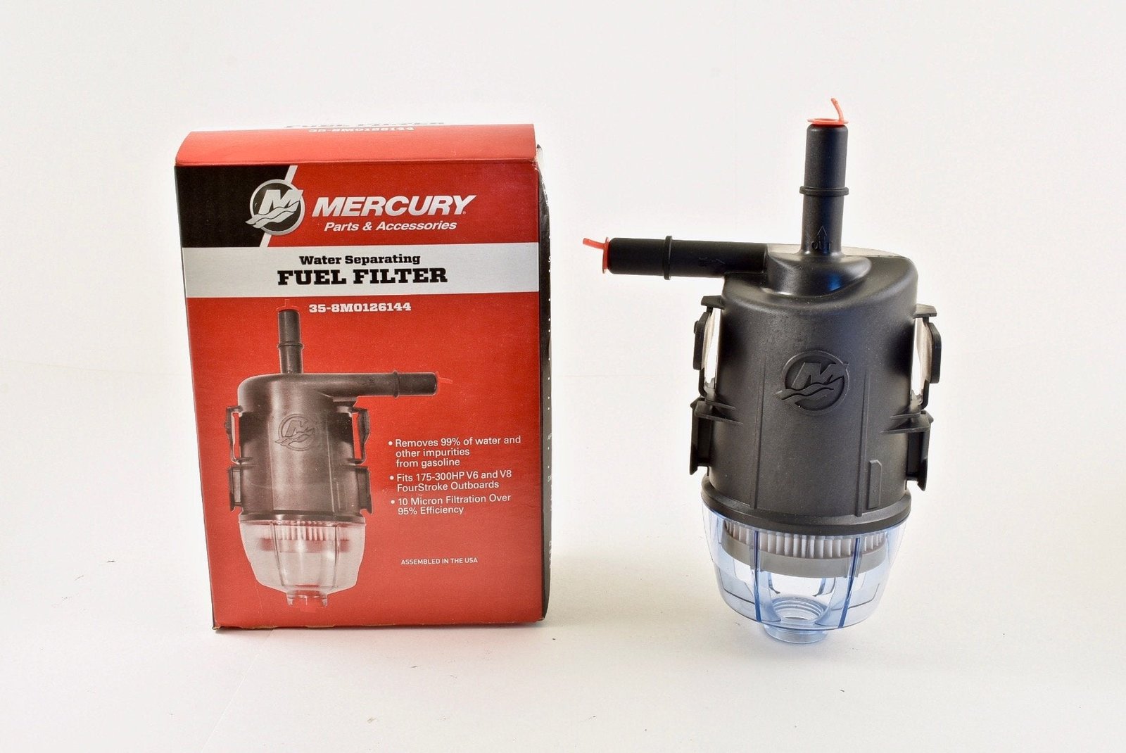 Mercury Water Separating Fuel Filter – 175 through 300 HP V6 & V8 Four Stroke – 200 through 400 HP Verado – 35-8M0126144