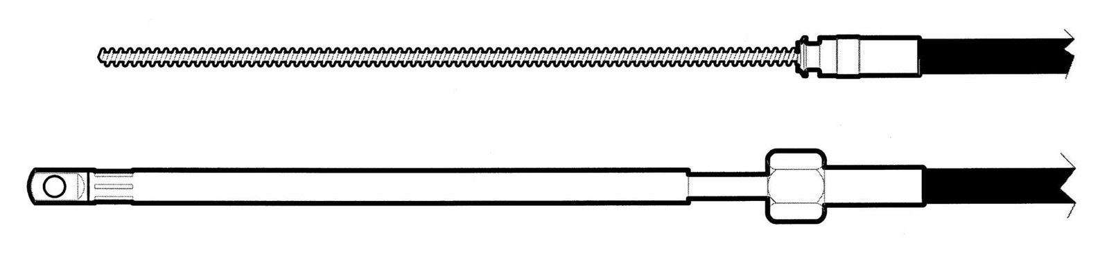 UFlex – M66 Fast Connect Rotary Steering Cable – Universal – 18′ – M66X18