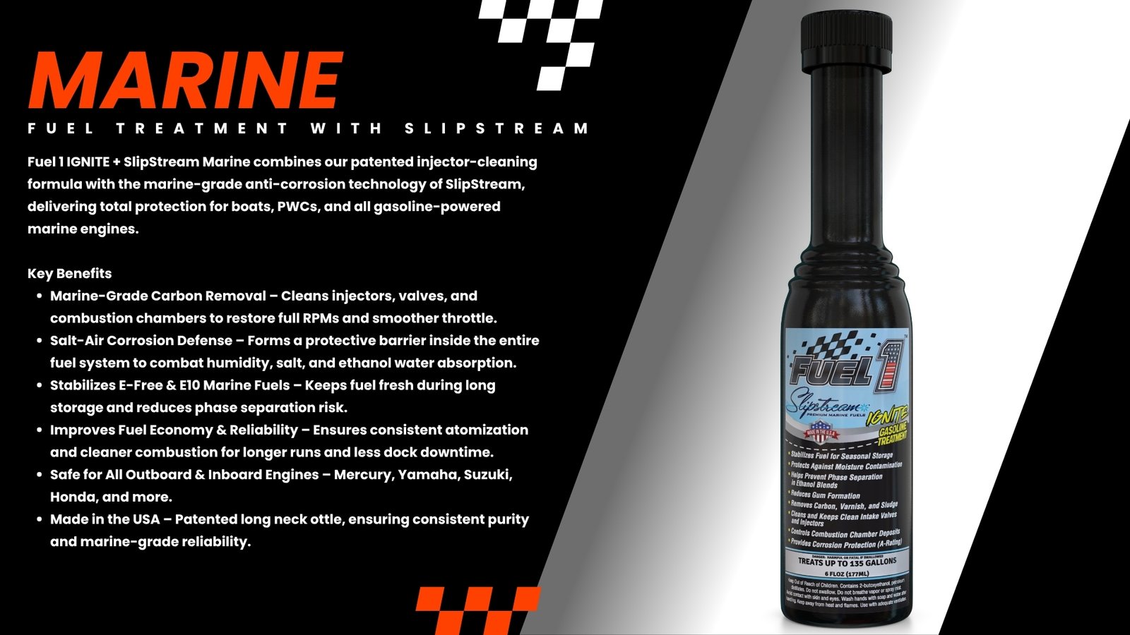 IGNITE - Marine Gasoline Additive with Slipstream by Fuel 1 - Ultimate Marine Engine Protection (6 floz) - Image 2