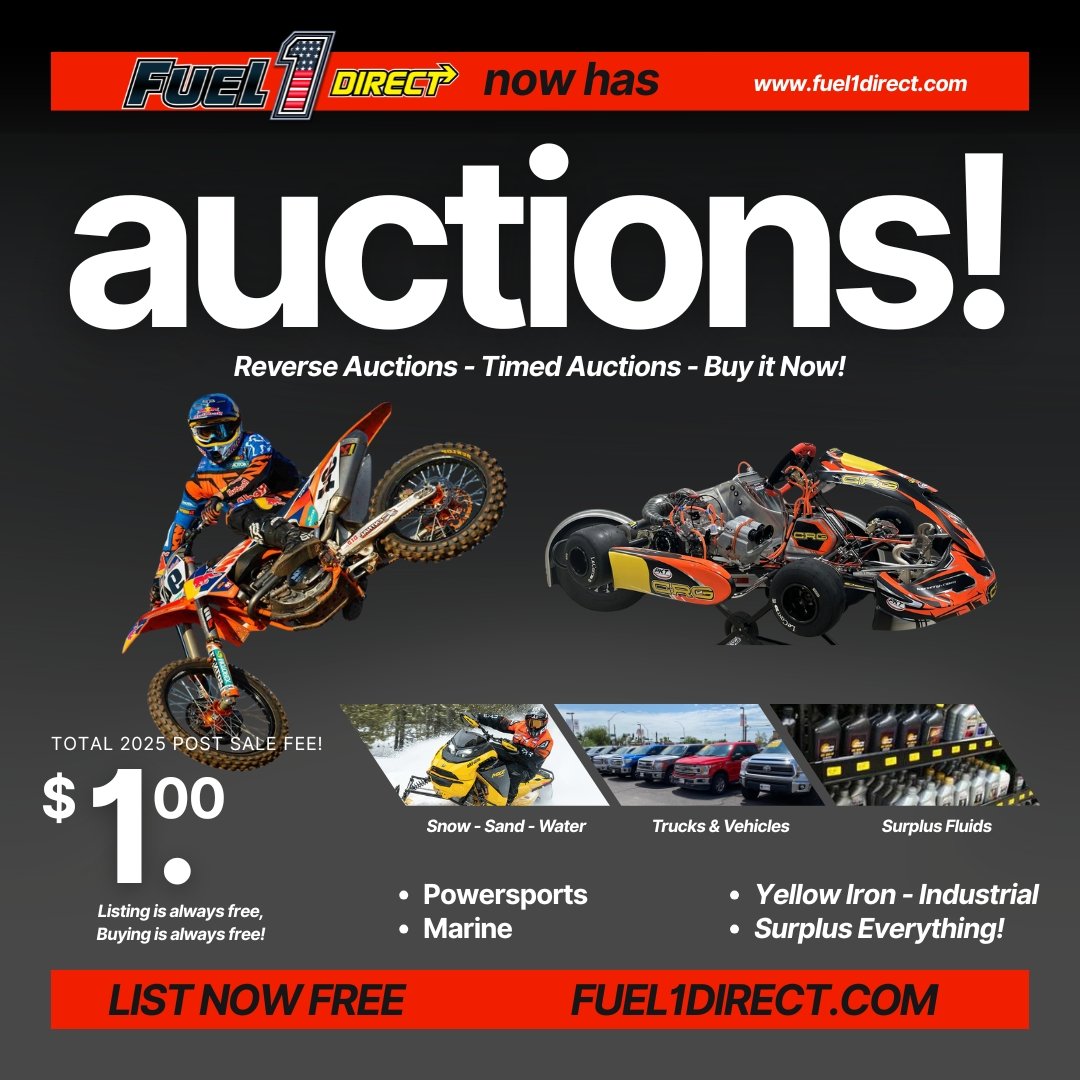 Motorsports - Motorcycles - Accessories Auction - $1.00 All in Fee - Free to List & $1 POST SALE for 2025 Special!