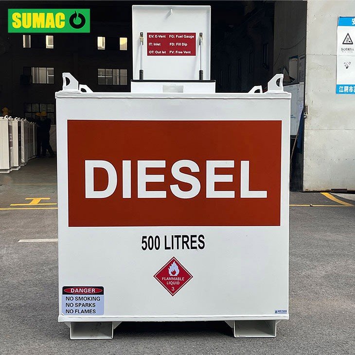 Double Walled Steel Bunded 500L Fuel Diesel Tank - Image 2
