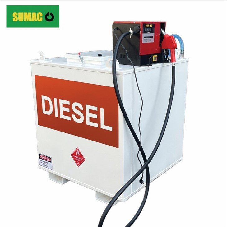 Self Bunded Fuel 1000 Liter Diesel Tank With Pump For Fuel Transport