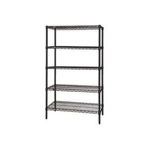 36″ x 24″ x 54″ Black Epoxy Wire Shelving – 5 Shelves