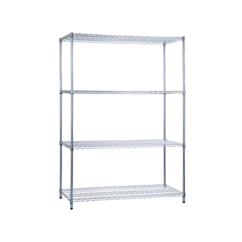 48" x 24" x 72" Wire Shelving Unit w/o Casters (4 Shelves)