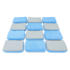 Autofiber Thin Saver Microfiber Coating Applicators (Terry & Suede | Plastic Barrier) – 12 Pack