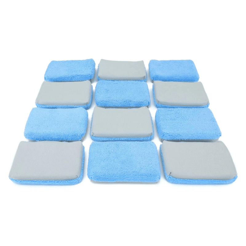 Autofiber Thin Saver Microfiber Coating Applicators (Terry & Suede | Plastic Barrier) - 12 Pack
