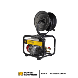 BE (PE-2565HPCOMSPH) Commercial 2500 PSI – 3.0 GPM Cold Water Gas Pressure Washer w/ Honda GX200 Engine and Comet Triplex Pump