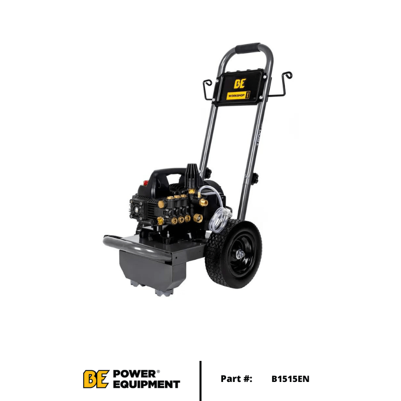 BE Workshop (B1515EN) Cold Water Electric Pressure Washer - 1 |500 PSI - 1.6 GPM w/ Powerease Motor