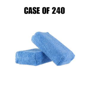 Blue Rectangular Microfiber Applicator Pads [Case of 240]