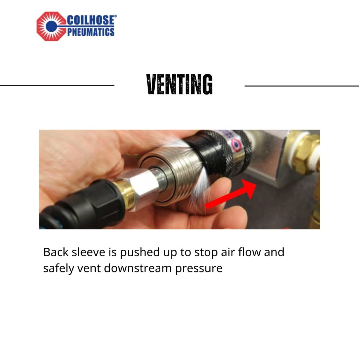 Coilhose Pneumatics 5-in-1 Safety Exhaust Coupler 1/4" Body | 1/4" FPT - Image 5