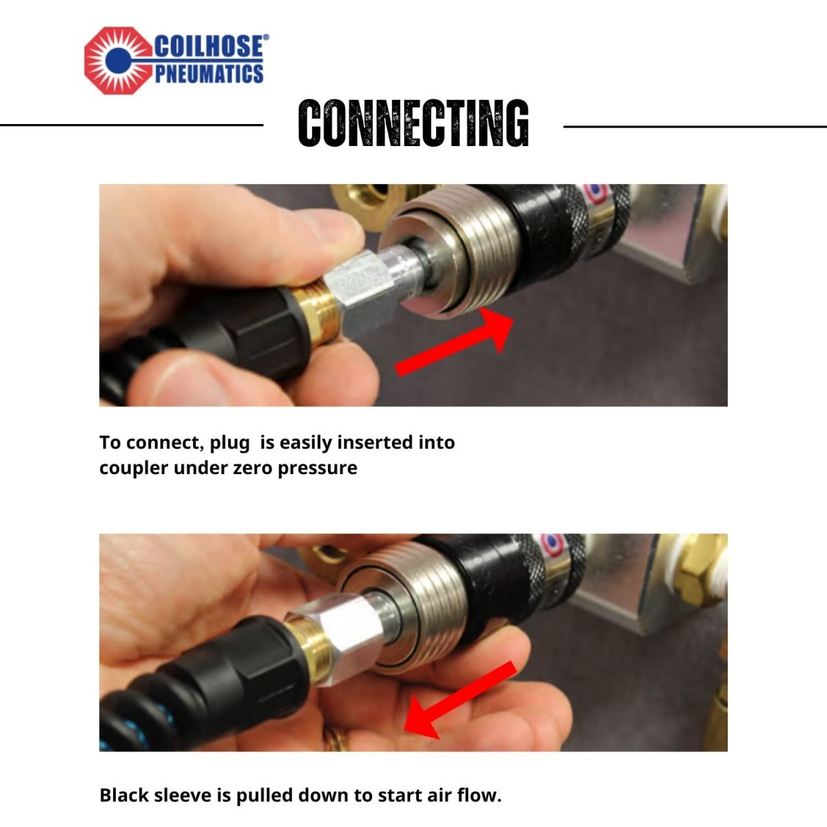 Coilhose Pneumatics 5-in-1 Safety Exhaust Coupler 1/4" Body | 1/4" FPT - Image 3
