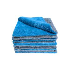 Royal Plush Double Pile Microfiber Detailing Towel Blue/Gray (16 inch x 16 in | 700 GSM) – 6 Pack