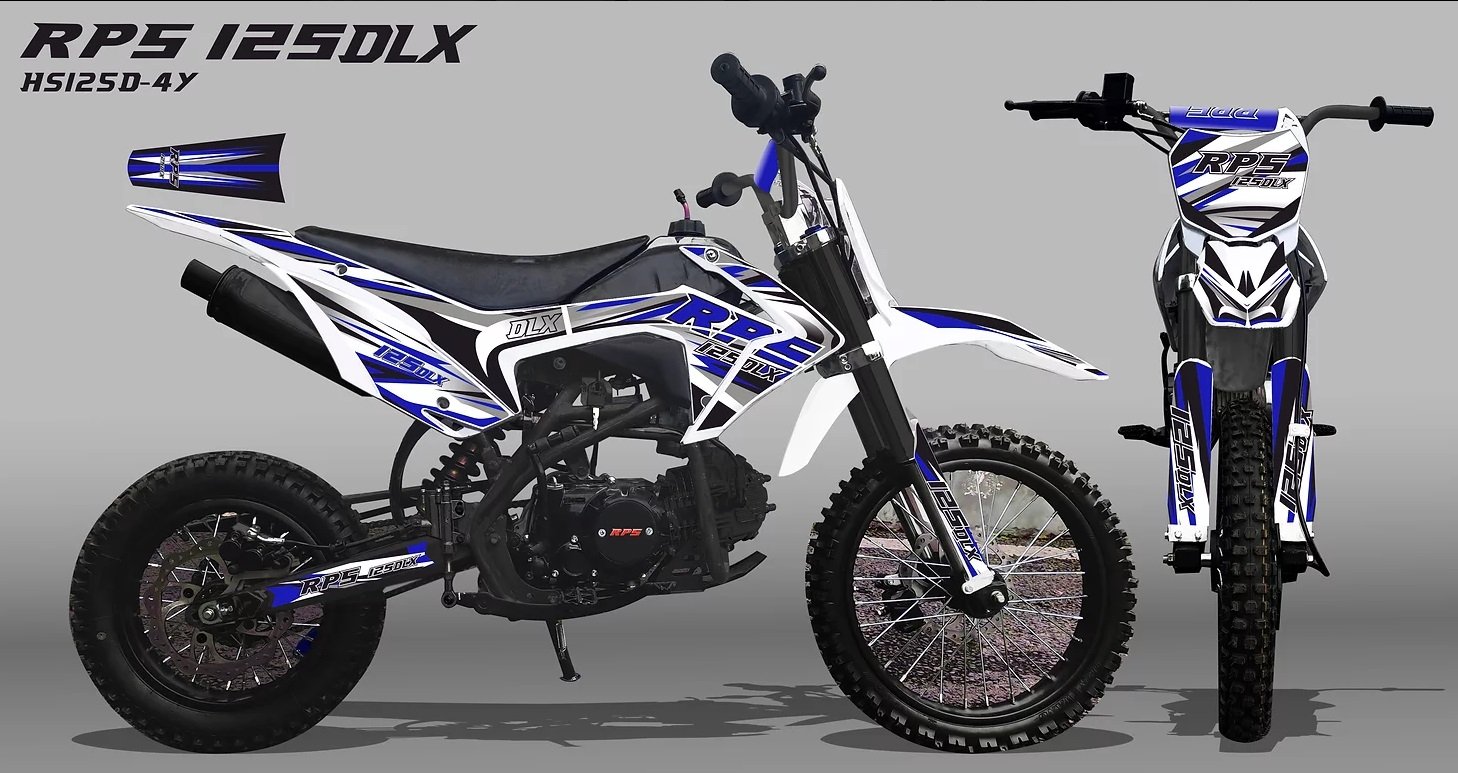 RPS 125dlx Dirt Bike Blue