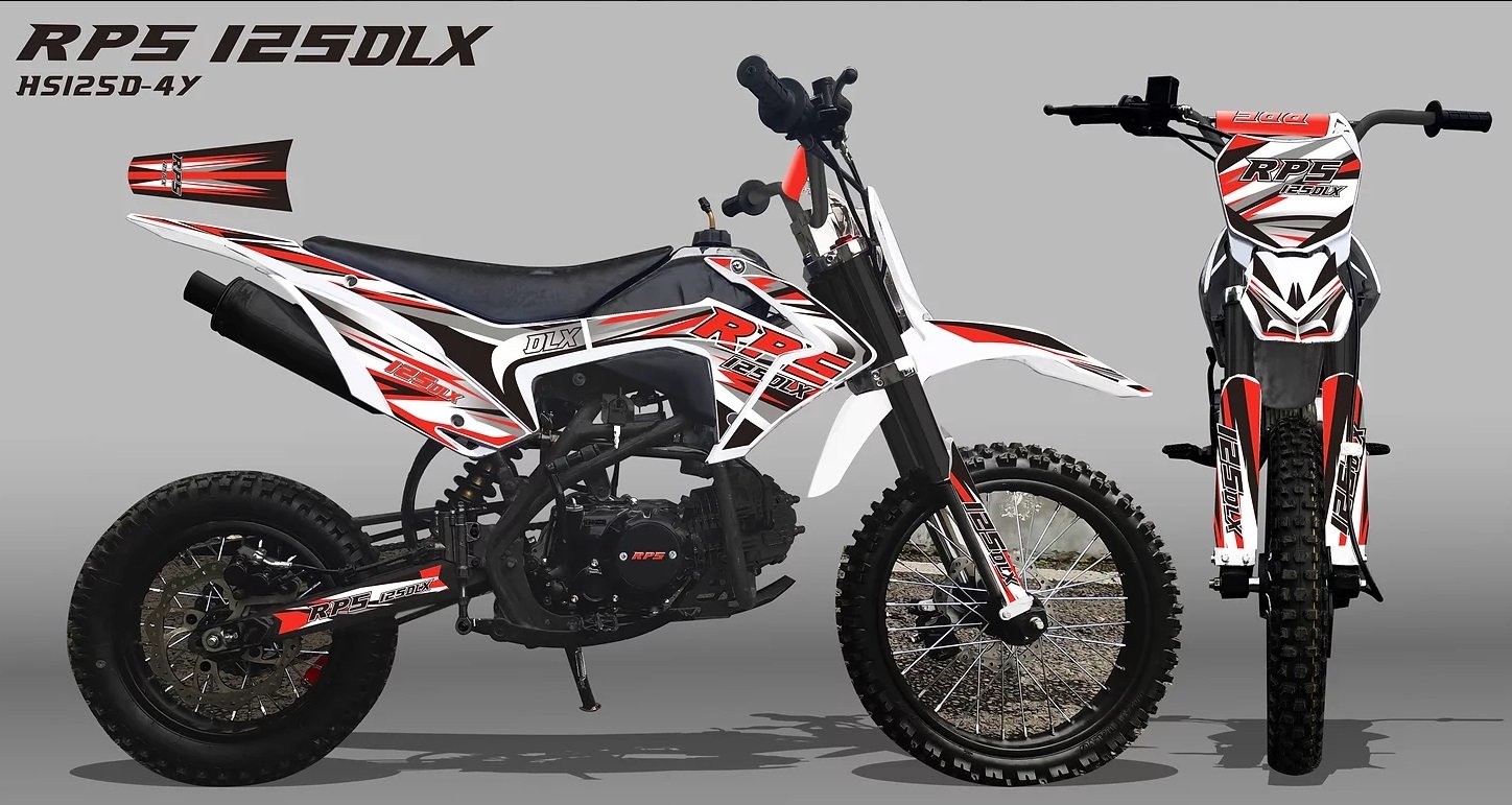 RPS 125dlx Dirt Bike Red