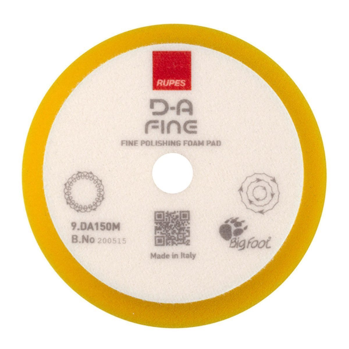 Rupes DA Fine Foam Pad (Yellow) - Image 2