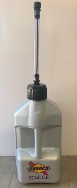 5 Gallon Fuel Jug W/ Hose Silver
