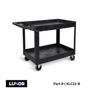 Two-Shelf Heavy-Duty Utility Cart – Black