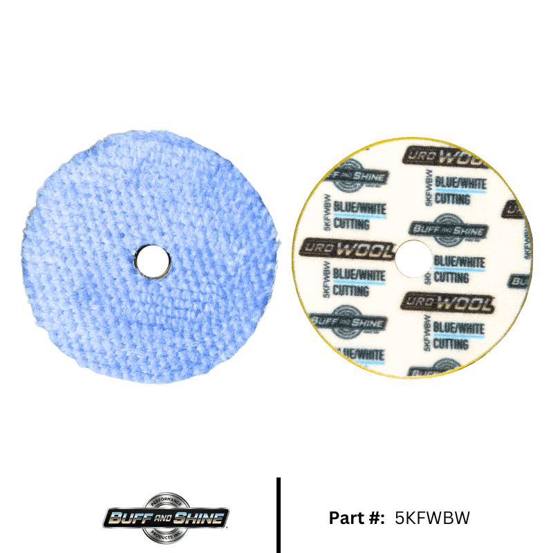 Uro Wool Blue/White Heavy Cutting Pad