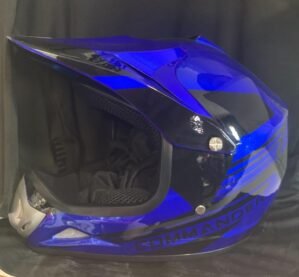 Kids Moto Helmet BLUE/BLACK LRG